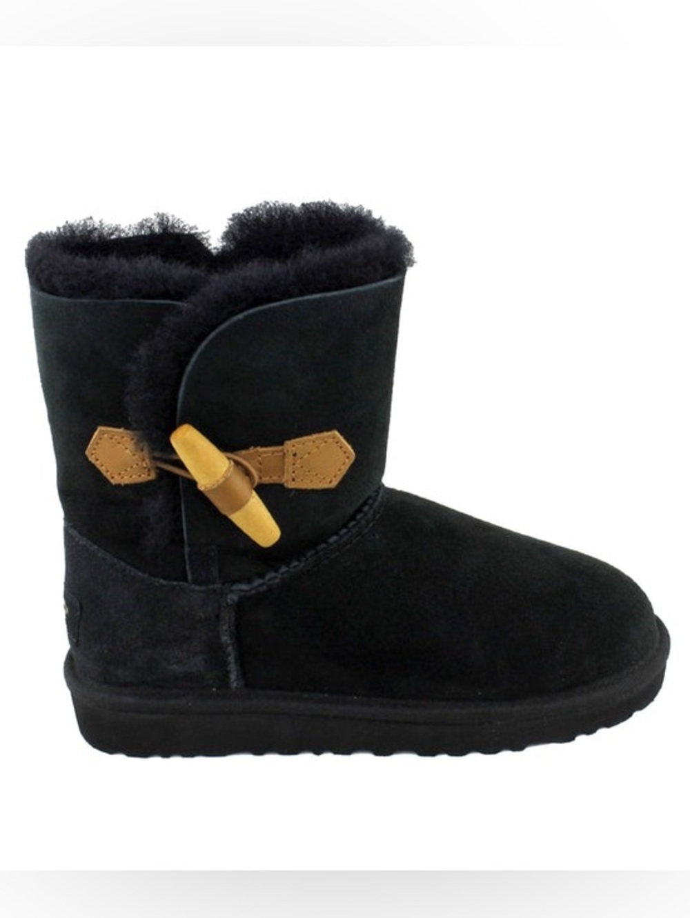 UGG Toddler Keely‎ Toggle Suede Boots Black Size 6